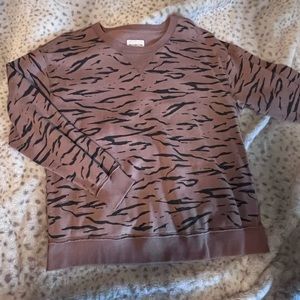 Abercrombie Zebra Print Crewneck